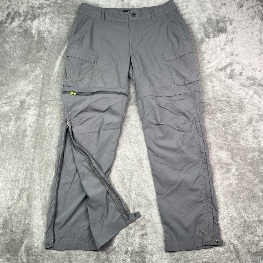 REI Co-op Sahara Convertible Cargo Pants Womens 6 Petite Gray Stretch Relaxed